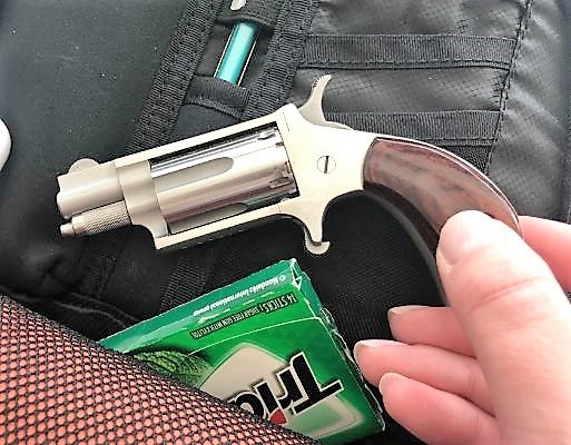 TSA officers at Newark Liberty International Airport detected this .22 caliber loaded handgun in a traveler’s carry-on bag on Monday, February18, the second gun detected at the airport on Monday. (TSA photo)