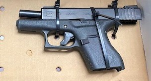 This handgun was detected by TSA officers in a passenger’s carry-on bag at Norfolk International Airport on Feb. 24. (TSA photo)