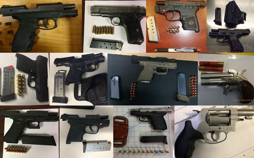 TSA discovered 83 firearms in carry-on bags around the nation last week. Of the 83 firearms discovered, 65 were loaded and 28 had a round chambered. 