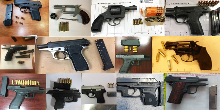 TSA discovered 92 firearms in carry-on bags around the nation from June 18th through the 24th. Of the 92 firearms discovered, 80 were loaded and 29 had a round chambered.