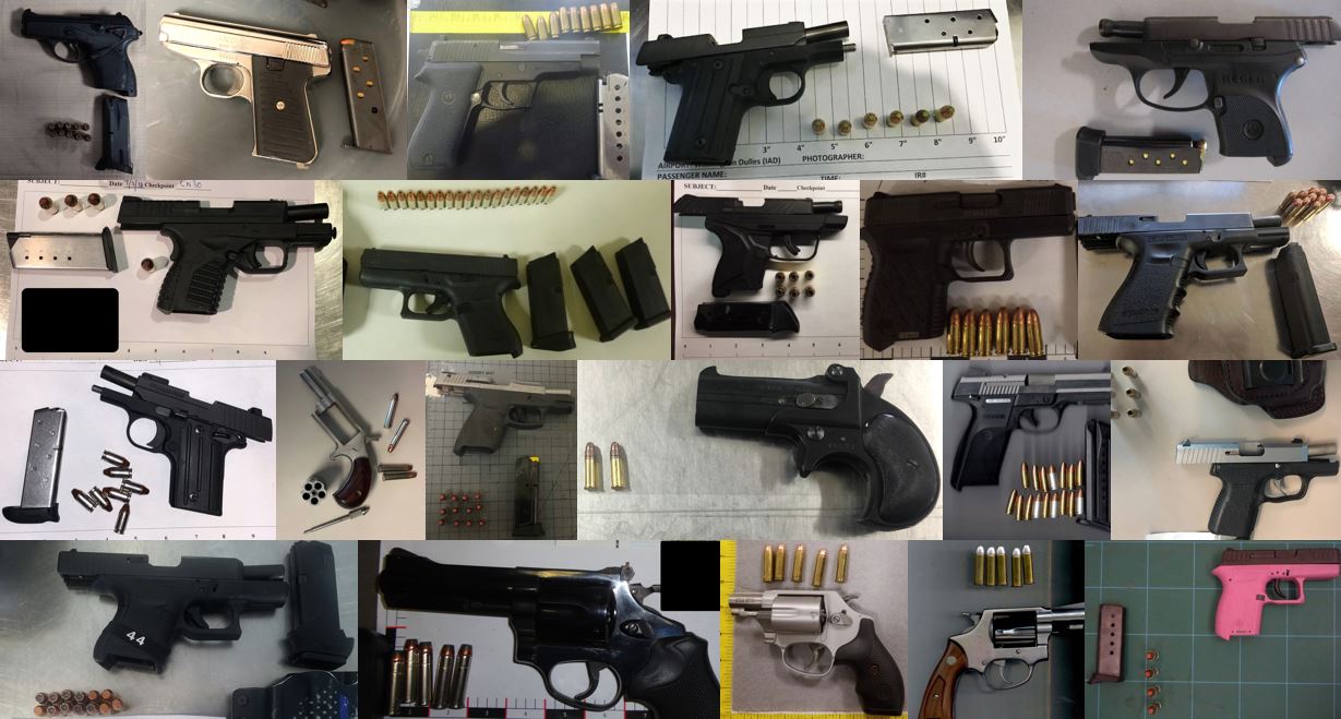 TSA discovered 147 firearms in carry-on bags around the nation from September 3rd through the 27th. Of the 141 firearms discovered, 132 were loaded and 50 had a round chambered. Firearm possession laws vary by state and locality.