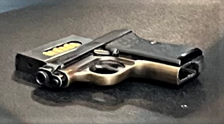 A TSA officer at JFK International Airport detected this loaded handgun in a carry-on bag at a security checkpoint in April 2023. (TSA photo)