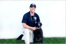 Ronald Reagan Washington National Airport Canine Supervisor Joseph Havens with Canine Szonja (Photo courtesy of Joseph Havens)