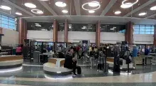 The TSA checkpoint at Gerald R. Ford International Airport in Grand Rapids, Michigan. (Jamie Aitken photo)