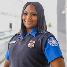 Miami International Airport TSA Officer Chenyah Hepburn (Photo courtesy of MIA media team) 