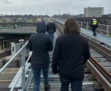 TSA, Transport Canada teams visit railroad bridge over the Niagara River. (TSA photo)