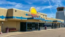 Outside look at the Pueblo Memorial Airport terminal. (Greg Pedroza photo)