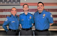 Tampa International Airport TSA Officers Tonia Wolfson, Justin Causby, Anthony Sosa (Photo by Samit Desai)