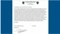 Letter of Commendation from Ketchikan Airport Police  (Image courtesy TSA KTN)