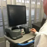 New TSA credential authentication technology units like this one are being used at Harrisburg International Airport. (TSA photo)