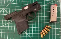 TSA officers detected this loaded handgun among a traveler’s carry-on items in the evening of Friday, June 28. (TSA photo)