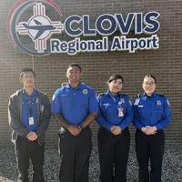 TSA Officer Delilah Phan (far right) and teammates at CVN. (TSA photo)