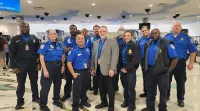 TSA Officer Eileen Dolan (front row, second from right) deployed to Fort Lauderdale this summer. (TSA photo)