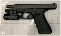 This firearm was intercepted by TSA officers at the airport checkpoint on August 13. (TSA photo)