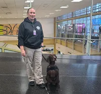 Canine Handler Katie Antonovich and Niki (Justin Andrise photo) 