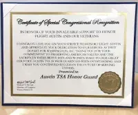 Honor Guard Certificate photo