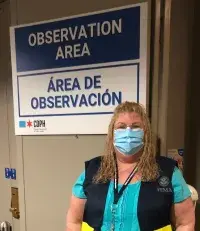 TSA Manager Sandra Boyd from Harrisburg International Airport enjoys staffing the Observation Area