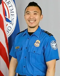 TSA Officer Sean Shin (Photo by Cynthia Rahmani)