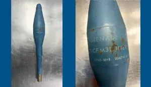 An inert (training model) M31 grenade without the stabilizing fins. (Photo courtesy of TSA BOI).