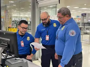 TSA Officers stopped a suspected felon from passing through the security checkpoint. (Photo courtesy of Kimberly Carter)