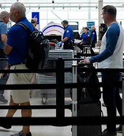Passengers go through one of the TSA checkpoints at Indianapolis International Airport (IND). (IND Facebook photo)